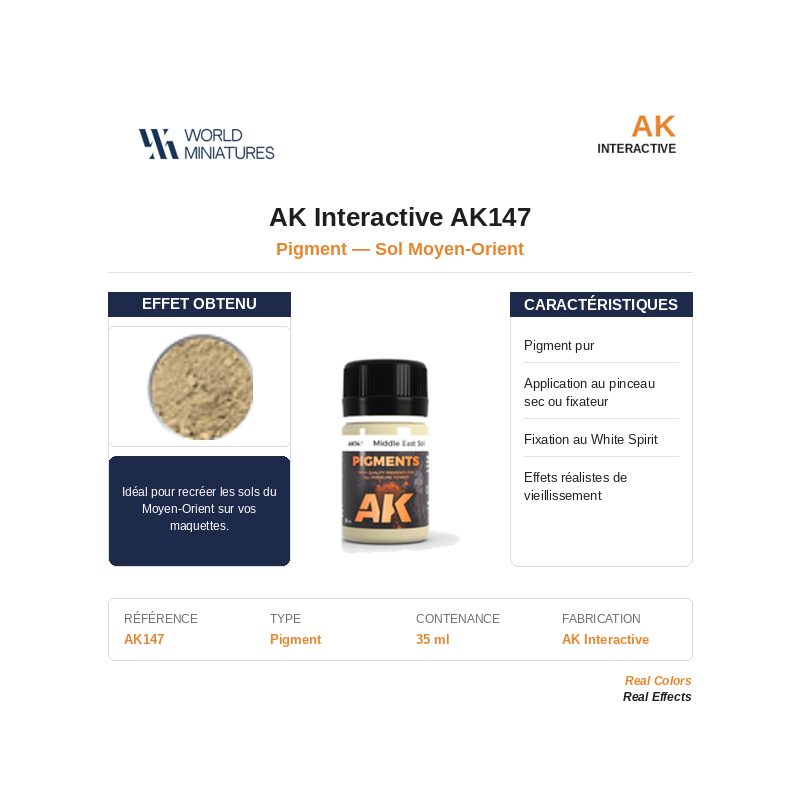 AK Interactive AK147 – Pigment Sol Moyen-Orient – 35 ml