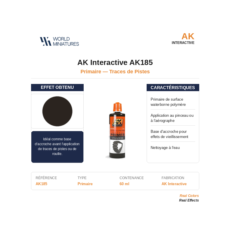 AK Interactive AK185 – Primer Traces de Pistes – 60 ml