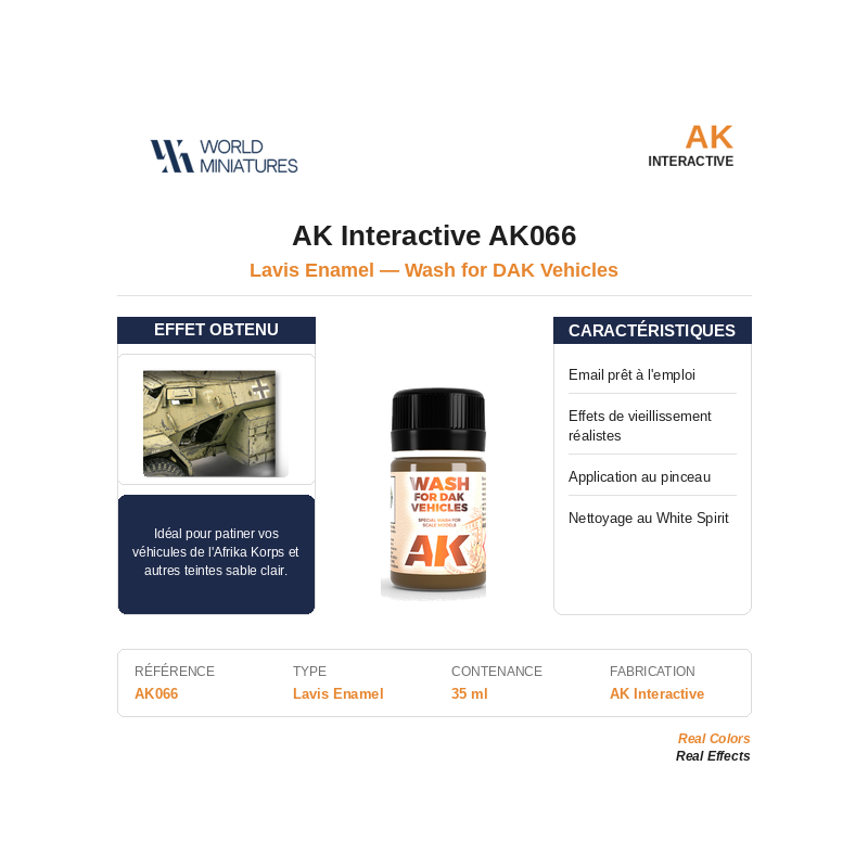 AK Interactive AK066 – Lavis Afrika Korps– 35 ml