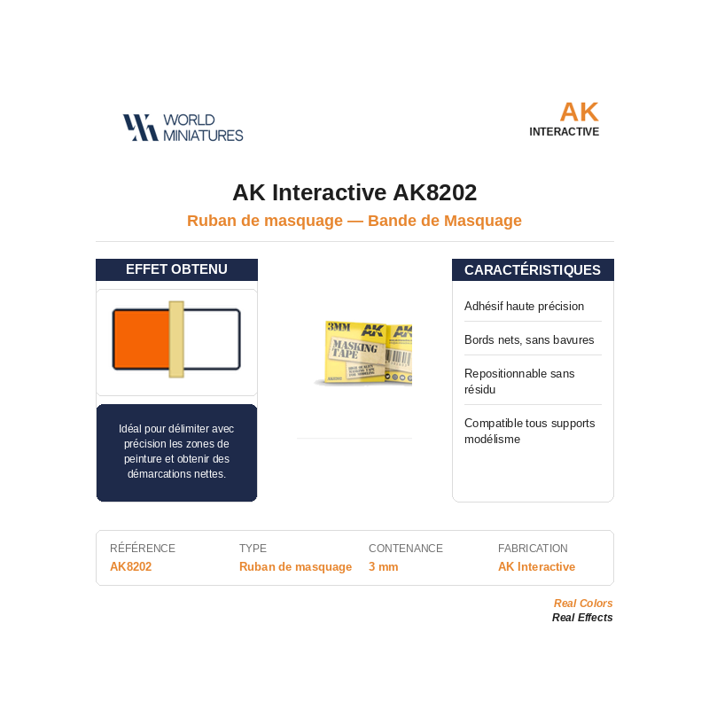 Ak Interactive Ak8202 Bande Cache 3mm - Bande De Masquage