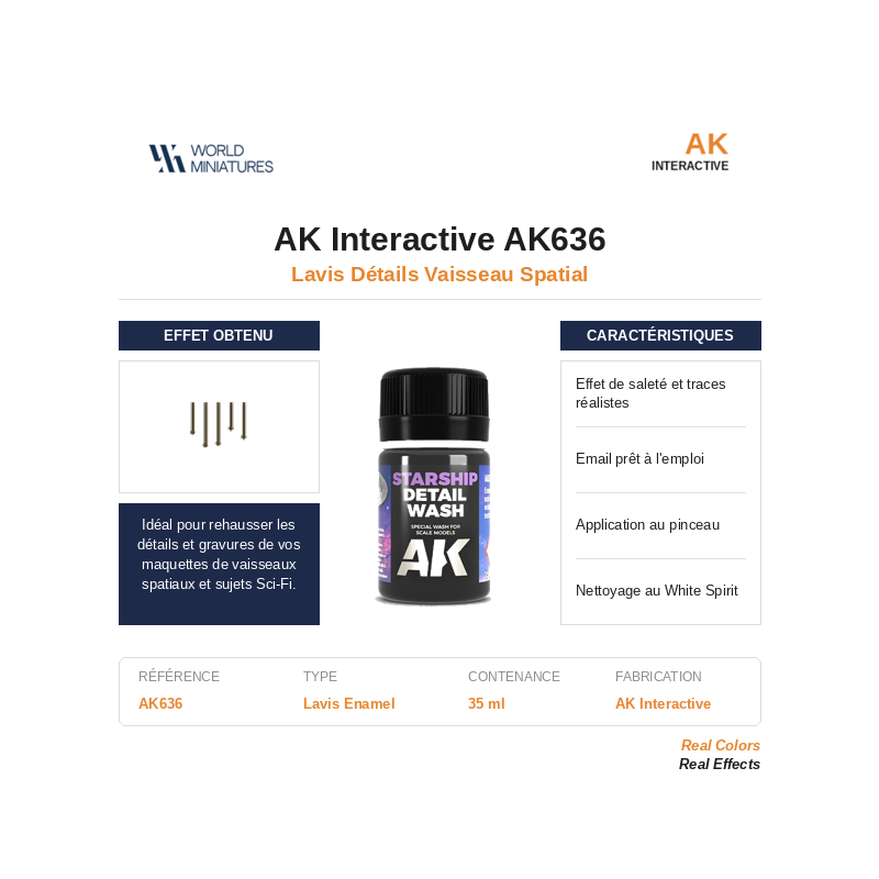AK Interactive AK636 – Lavis Détails Vaisseau Spatial – 35 ml