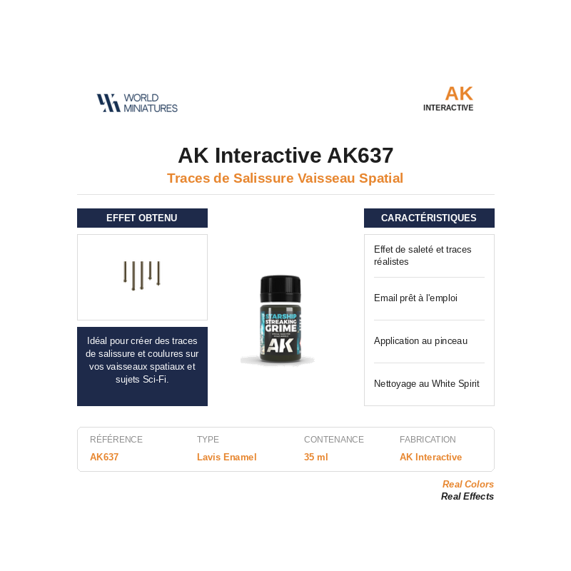 AK Interactive AK637 – Traces de Salissure Vaisseau Spatial – 35 ml