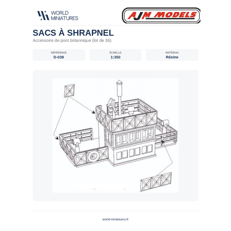 AJM Models D038 – Sacs à éclats – 1/350
