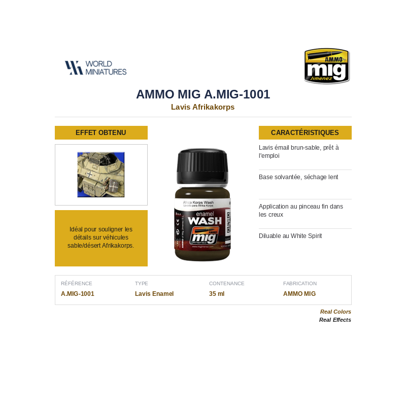 AMMO MIG 1001 – Lavis Afrikakorps – 35 ml