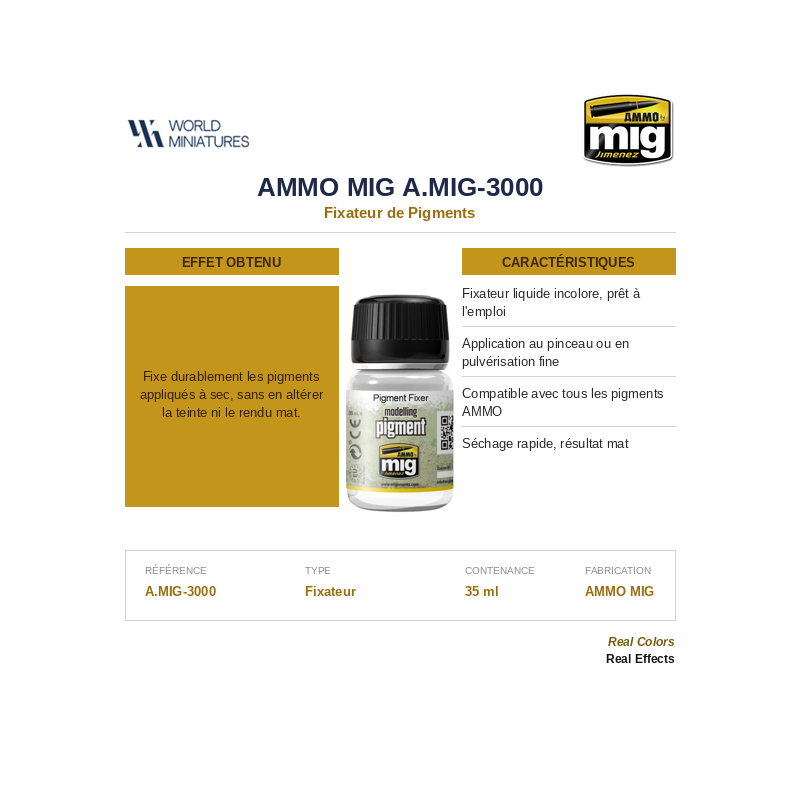 AMMO MIG 3000 – Fixateur de Pigments – 35 ml