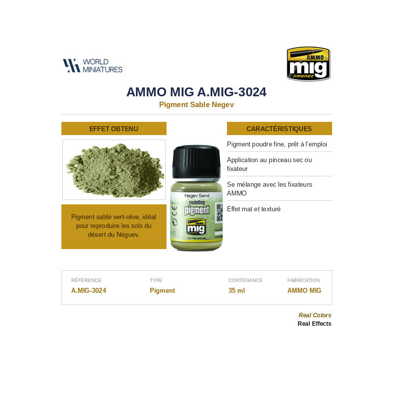 AMMO MIG 3024 – Pigment Sable Negev – 35 ml
