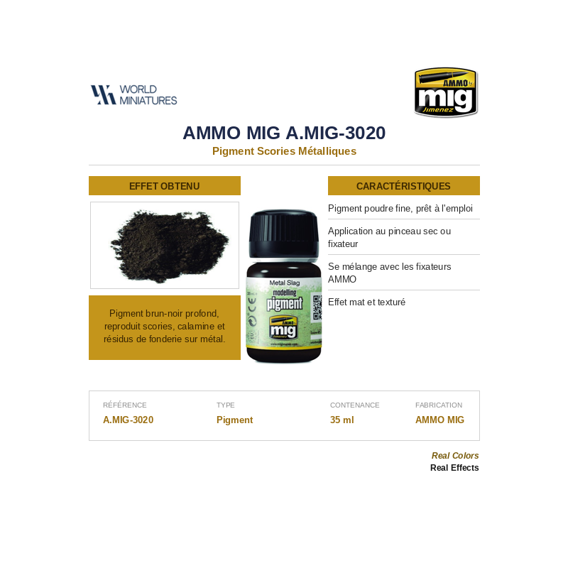 AMMO MIG 3020 – Pigment Scories Métalliques – 35 ml