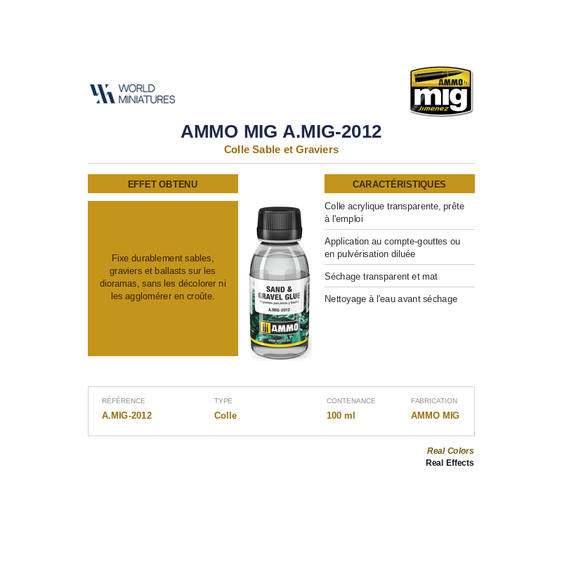 AMMO MIG 2012 – Colle Sable et Graviers – 100 ml