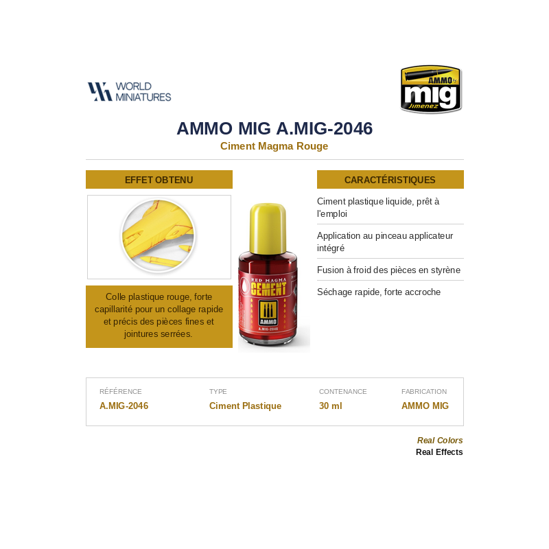 AMMO MIG 2046 – Ciment Magma Rouge – 30 ml