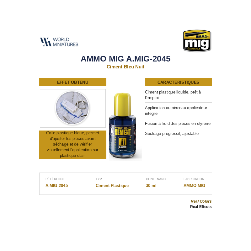 AMMO MIG 2045 – Ciment Bleu Nuit – 30 ml