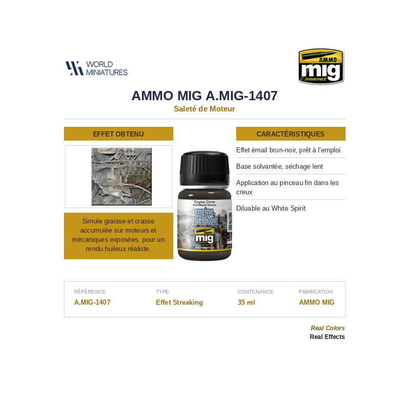 AMMO MIG 1407 – Saleté de Moteur – 35 ml