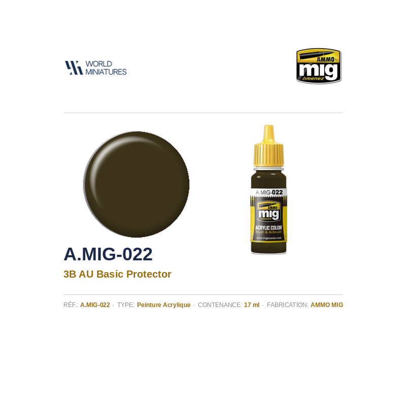 AMMO MIG 022 – Protecteur de Base Alkidno-Uretanovaya – 17 ml