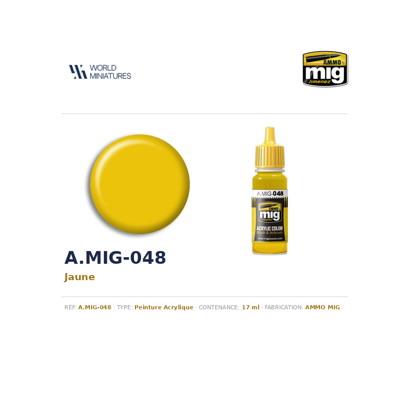 AMMO MIG 048 – Jaune – 17 ml