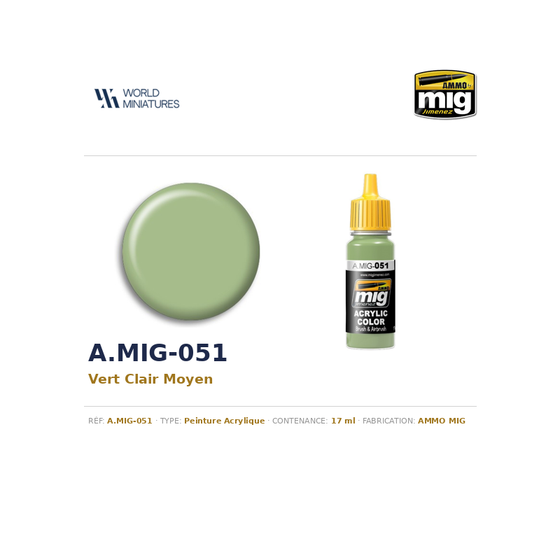 AMMO MIG 051 – Vert Clair Moyen – 17 ml