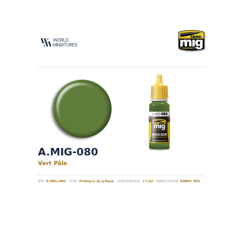 AMMO MIG 080 – Vert pâle – 17 ml