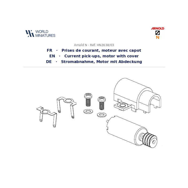 Arnold N	HN2638/03 Diesel ASF livrée Verte/rouge Prises de courant, moteur avec capot