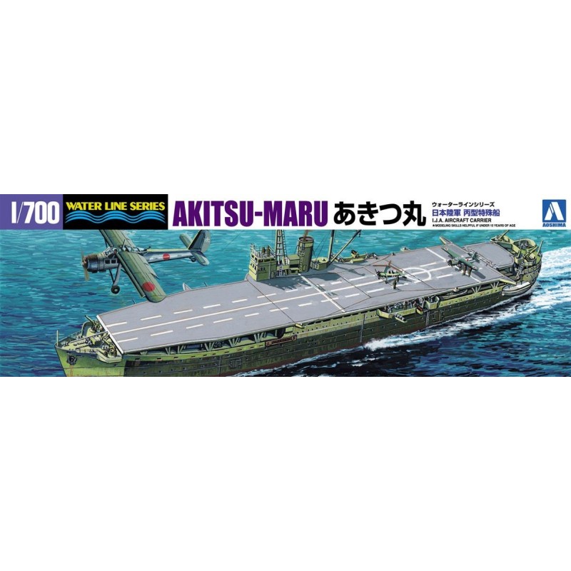 Aoshima AO01229 I.J.N Transporteur De Véhicules De Débarquement Akitsumaru 1:700