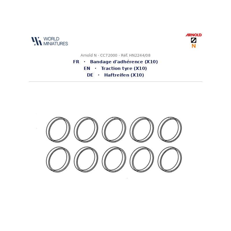 Arnold N	HN2244/08	CC72000 Bandage d’adhérence (X10)