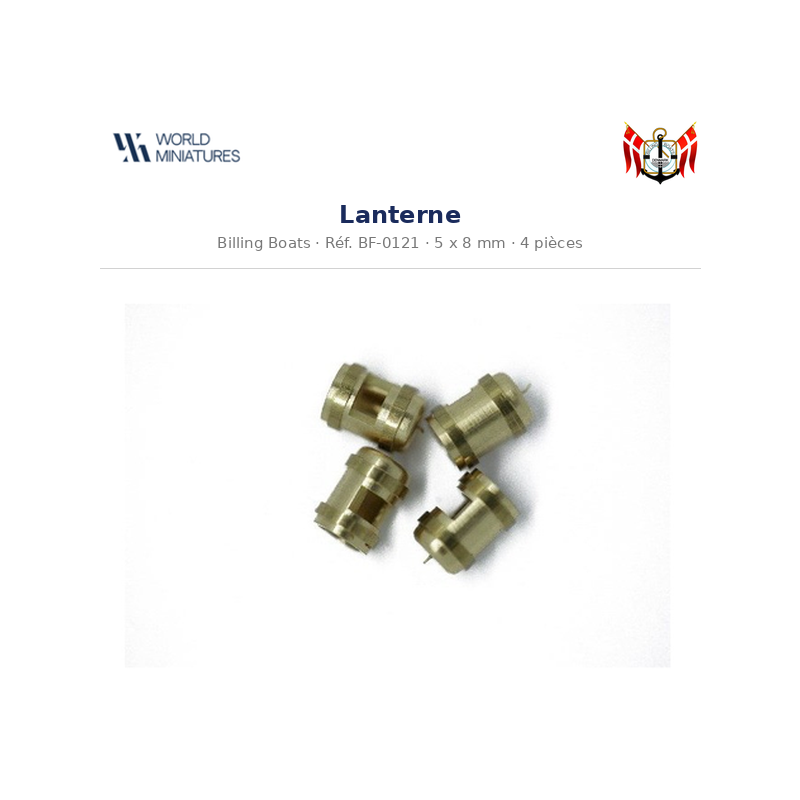 Billing Boats BF-0121 – Lanterne 5 × 8 mm / 4 pièces
