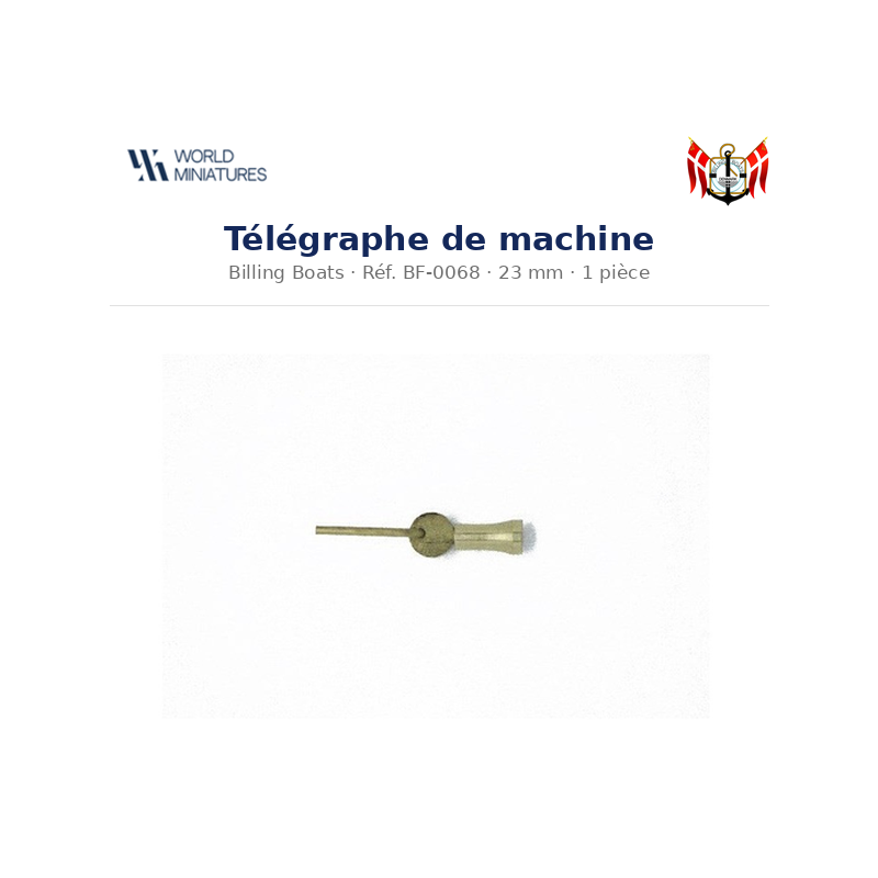 Billing Boats BF-0068 – Télégraphe de machine 23 mm / 1 pièce
