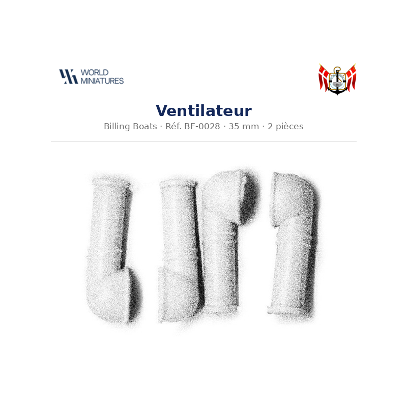 Billing Boats BF-0028 – Ventilateur 35 mm / 2 pièces