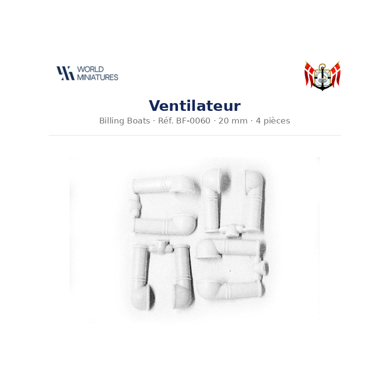 Billing Boats BF-0060 – Ventilateur 20 mm / 4 pièces