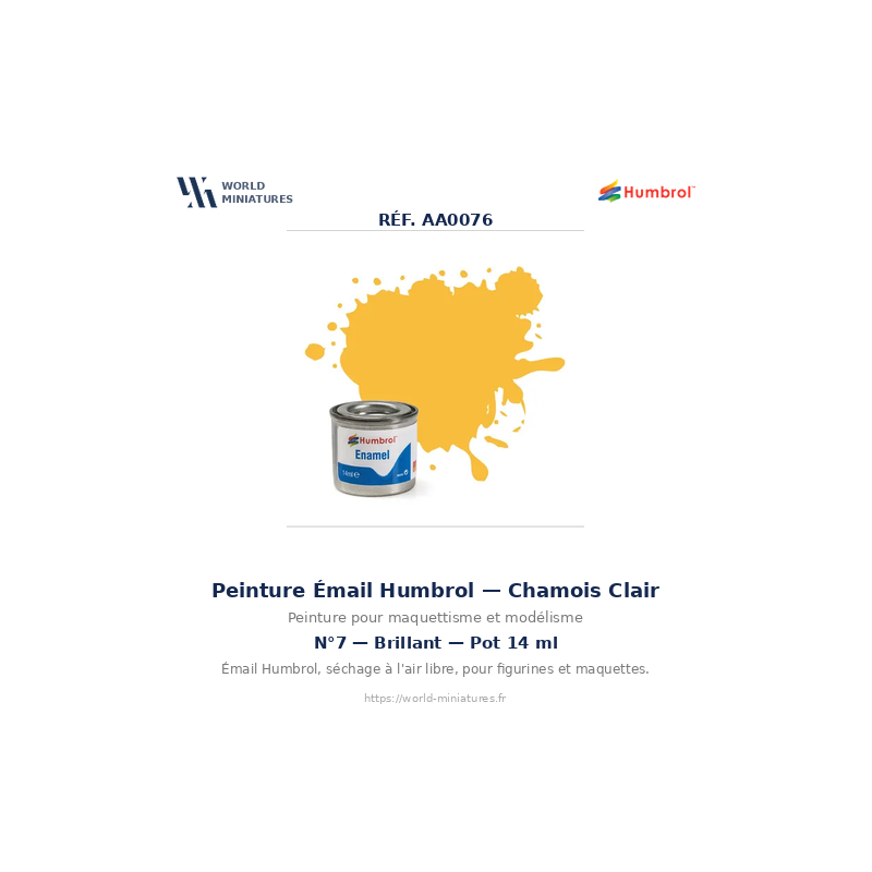 Humbrol 7 – Light Buff Gloss 14 ml (Peinture Émail)