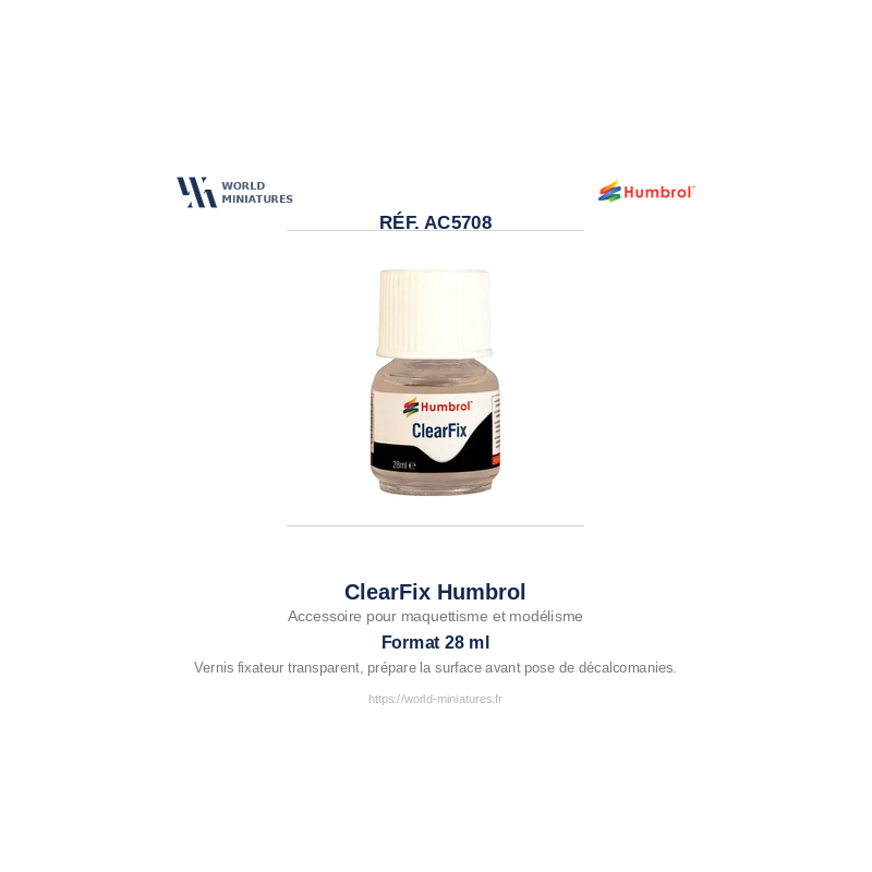 Humbrol AC5708 – ClearFix (Flacon 28ml)