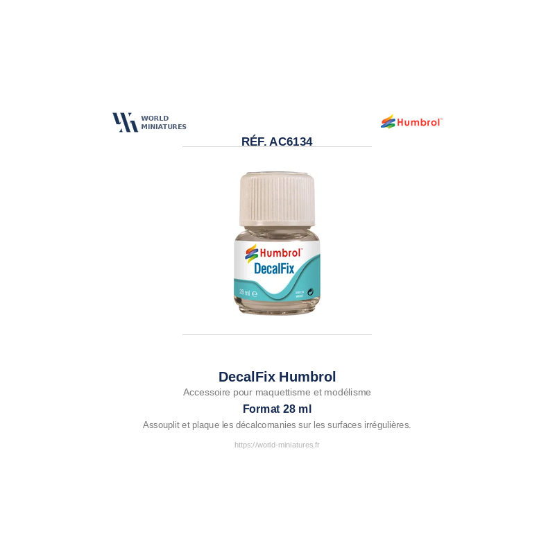 Humbrol AC6134 – DecalFix (Flacon 28ml)