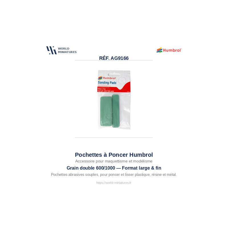 Humbrol AG9166 – Flexi Sanders Dual Grit Twin Pack 600/1000
