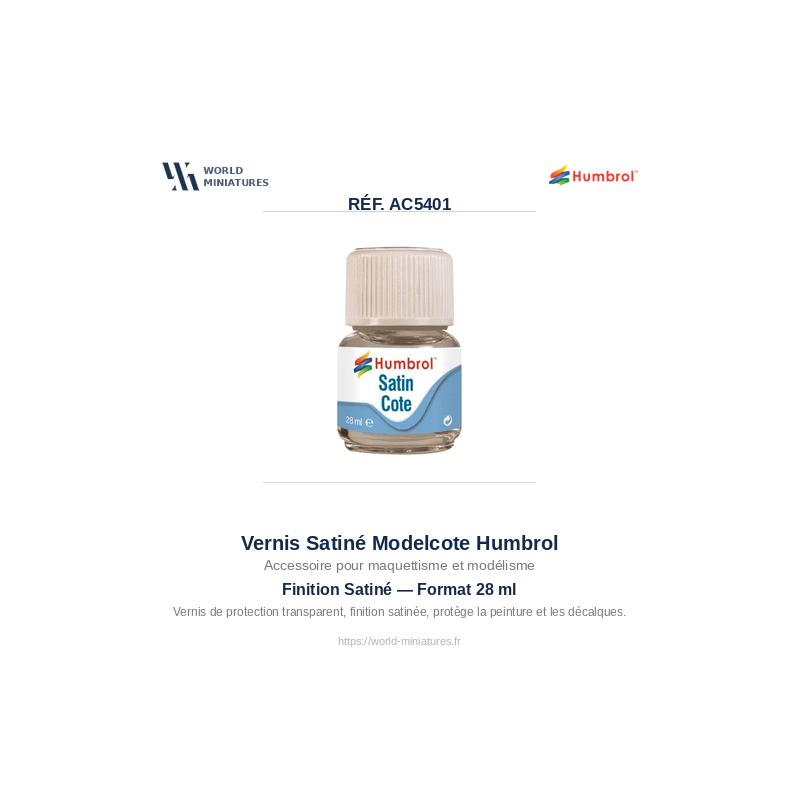 Humbrol AC5401 – Modelcote Glosscote (Flacon 28ml)