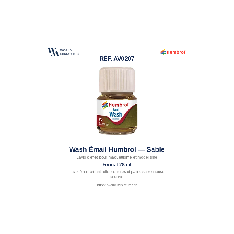 Humbrol AV0207 – Nettoyant Émail Sable (28ml)