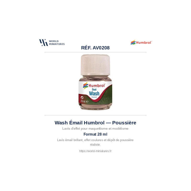Humbrol AV0208 – Nettoyant Émail Poussière (28ml)