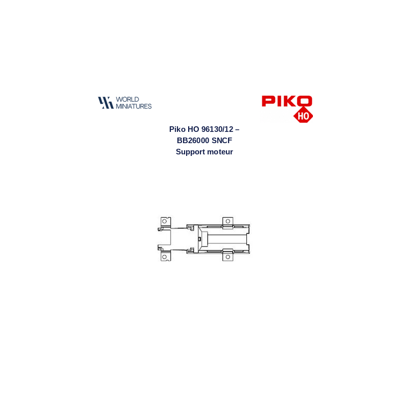 Piko HO 96130/12 – BB26000 SNCF Support moteur