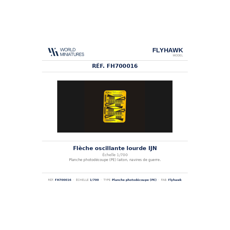 Flyhawk FH700016 – Flèche oscillante lourde IJN (1:700)