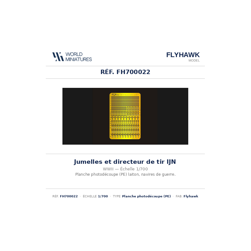 Flyhawk FH700022 – IJN Directeur de jumelles et de tir (WWII) – 1:700