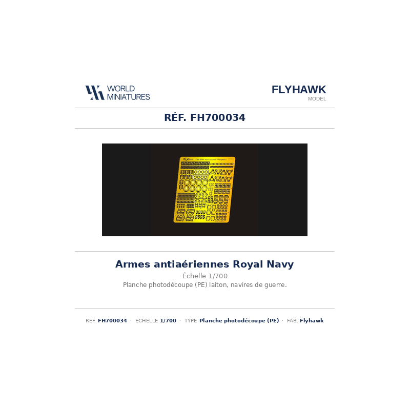 Flyhawk FH700034 – Royal Navy – Armes antiaériennes – 1:700