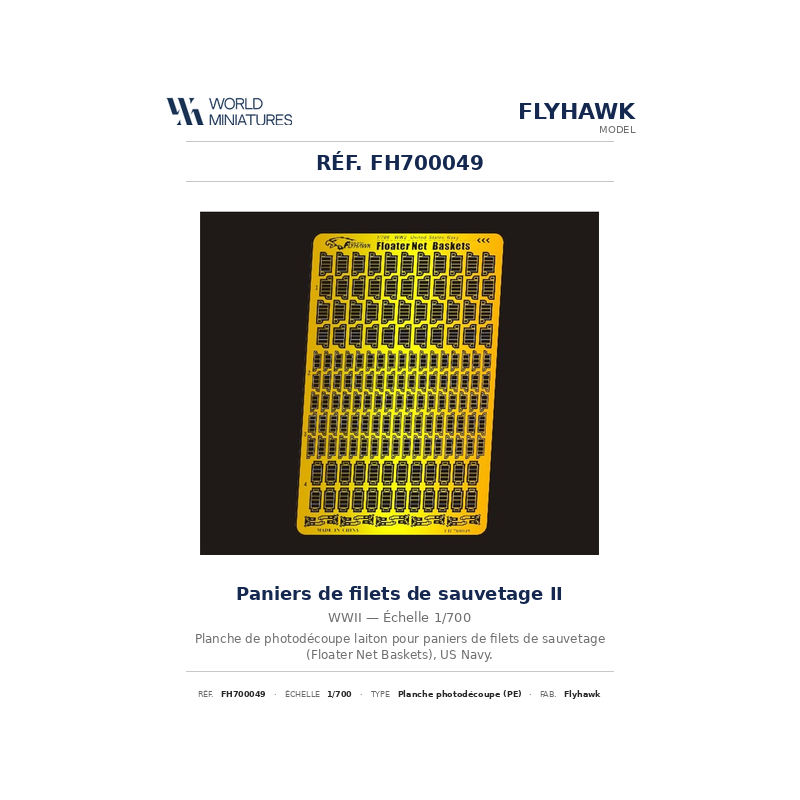 Flyhawk FH700049 – US Navy Floater Net Baskets II – 1:700
