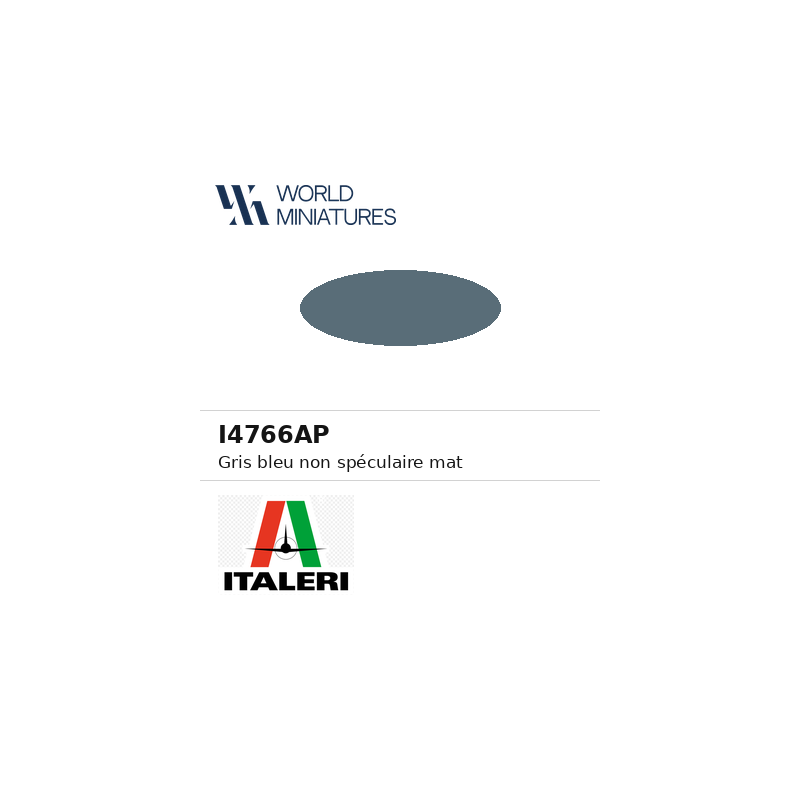 Italeri 4766AP – Peinture acrylique Bleu gris non spéculaire mat (20 ml)