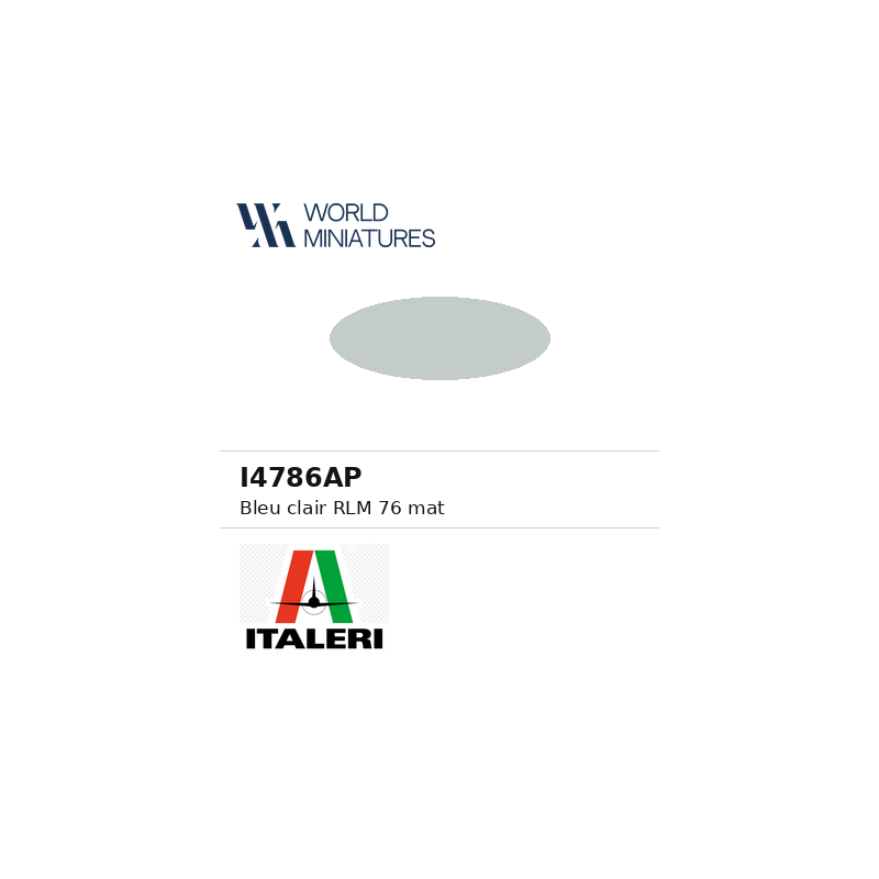 Italeri 4786AP – Peinture acrylique Bleu clair RLM 76 mat (20 ml)