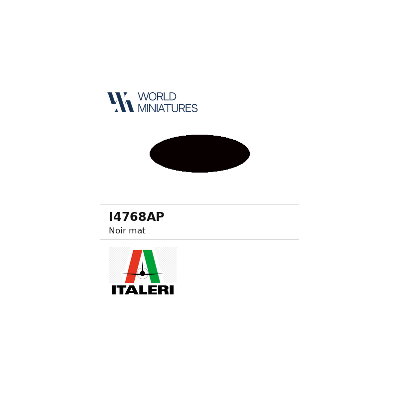 Italeri 4768AP – Peinture acrylique Noir mat (20 ml)