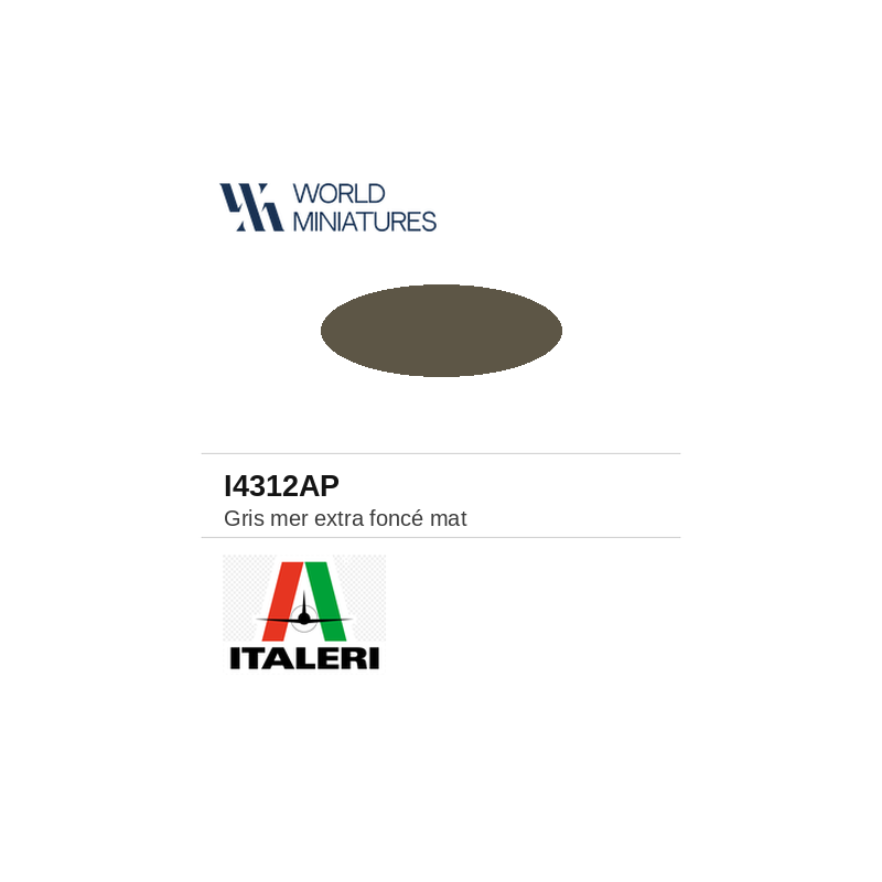 Italeri 4312AP – Peinture acrylique Gris mer foncé mat (20 ml)