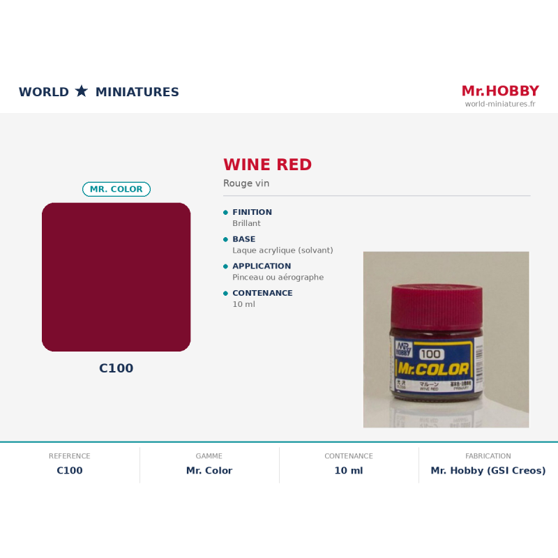 Hobby/Gunze C100 – Rouge Vin (10 ml)