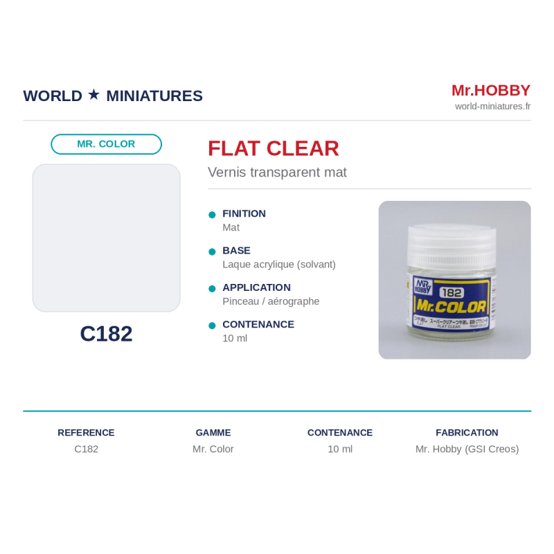 Hobby/Gunze C182 – Transparent Mat (10 ml)