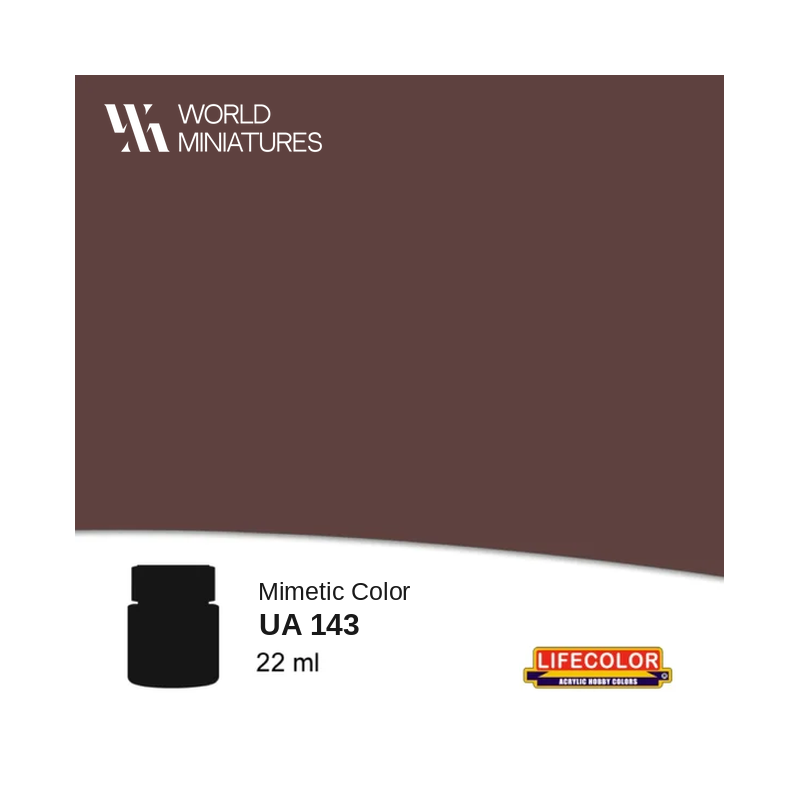 Lifecolor UA143 – Peinture acrylique Brun foncé – 22 ml