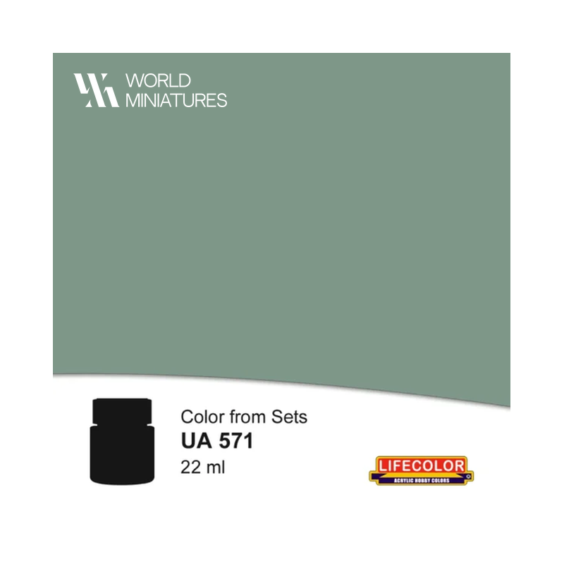 Lifecolor UA571 – Peinture acrylique Gris vert clair allemand – 22 ml
