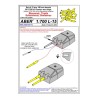 Aber S 1:700 L-015 – Fûts de canons 150 mm Marine allemande – Laiton tourné