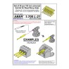 Aber S 1:700 L-021 – Fûts de canons 102 mm Royal Navy (universels) – Laiton tourné