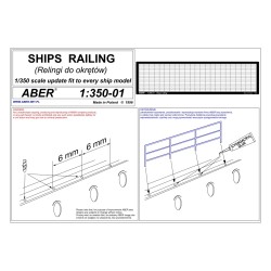 Aber S 1:350-01 – Balustrades de navires (garde-corps) – Photodécoupe