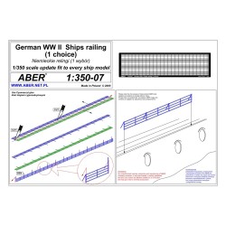 Aber S 1:350-07 – Garde-corps pour navires allemands de la Première Guerre mondiale – Photodécoupe